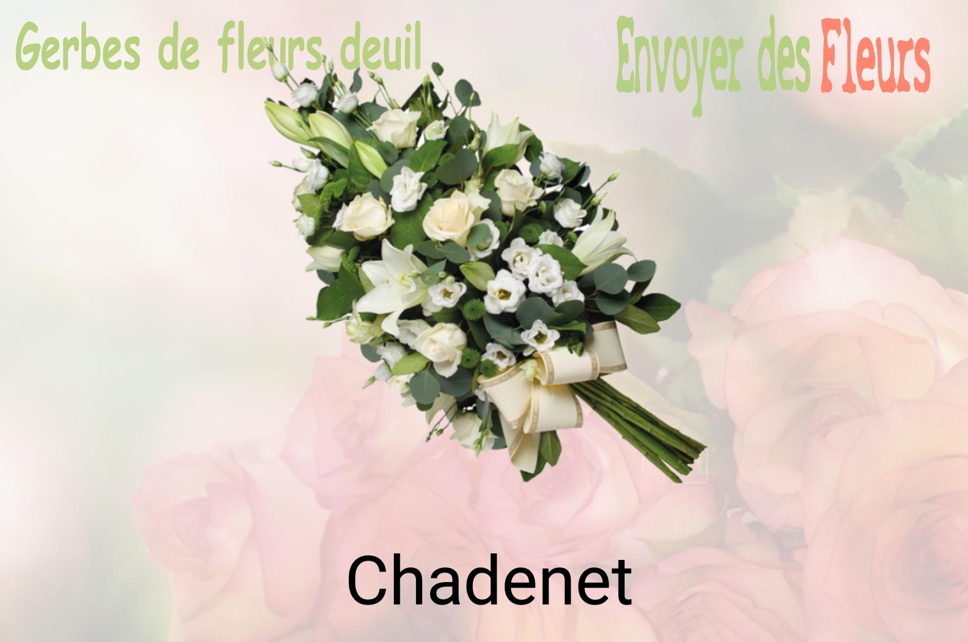 Gerbe de fleurs de deuil livrée à Chadenet